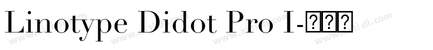 Linotype Didot Pro I字体转换